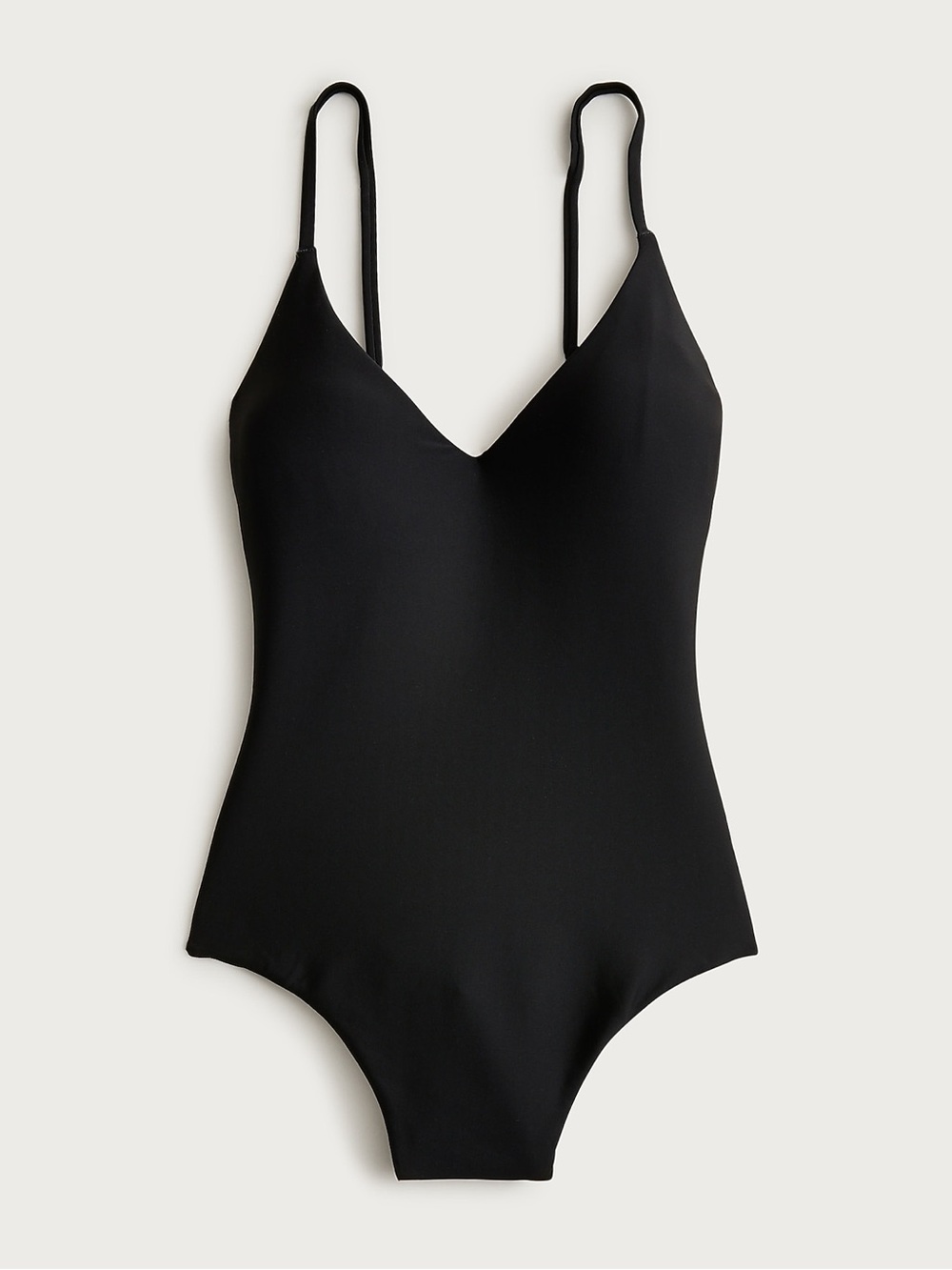NWT J. Crew Lana Classic Sculpt Size 6 Black V-neck One-piece